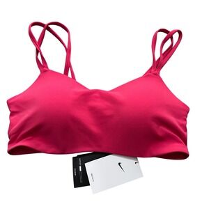 Nike Dri-Fit Indy Light Support Sports Bra Pink Strappy Medium